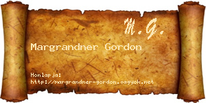 Margrandner Gordon névjegykártya